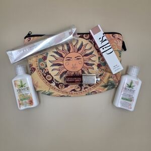 Sun Design Pouch with Various Beauty Products